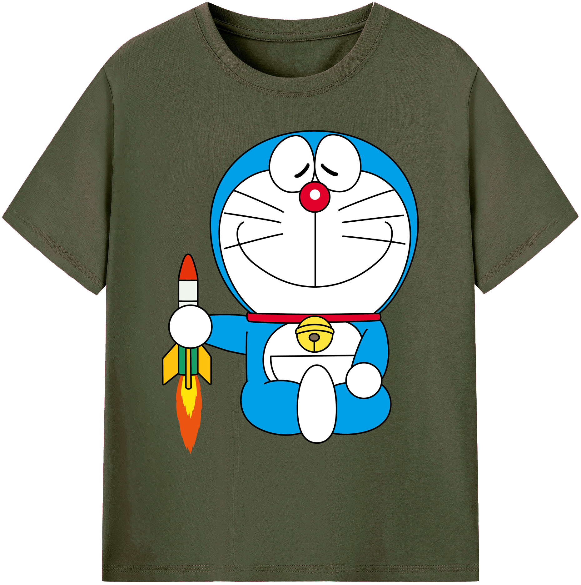 （画像用） ドラえもん Doraemon 綿100％ メンズ半袖Tシャツ｜肌触りやわらか＆通気性
